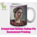 Ertugal And Halima Sultan Pic Customized White Mug Printing. 