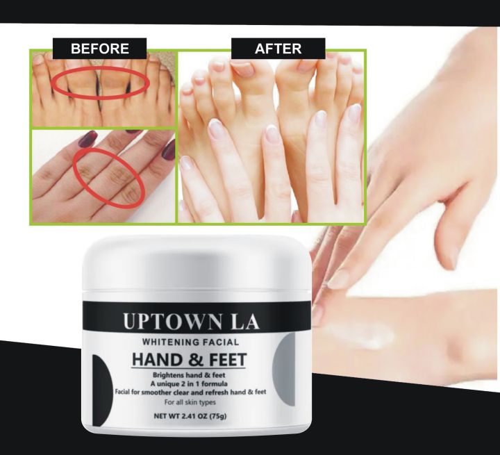UPTOWN LA WHITENING FACIAL FOR HAND & FEET A UNIQUE 2 IN  1 FORMULA  FOR  ALL SKIN TYPES