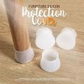 Pack of 8 Silicone Chair Leg Cap - Furniture Table Feet Cover Bottom Pad - Rubber Floor Protector - Anti-Slip Sturdy Slider Glide Easily Move Eliminate Noise Waterproof. 