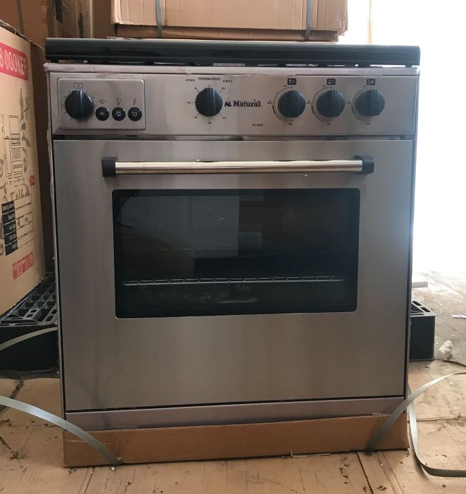 Natural  Cooking Range 27inch NA-5003 - Brass Burner SS Top Non - Magnetic  Three Burner Steel Body Auto ignition Special Thermostat