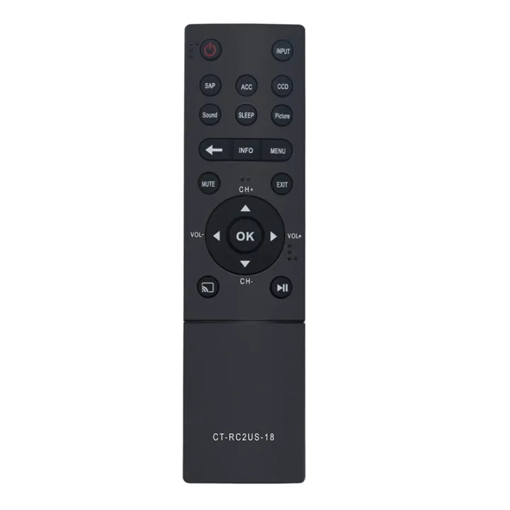 1 Piece CT-RC2US-18 Remote Control Replacement Parts Accessories for Toshiba LED TV 55L421U 43L621U 55L621U 49L621U 65L621U 43L511U18 50L711U18