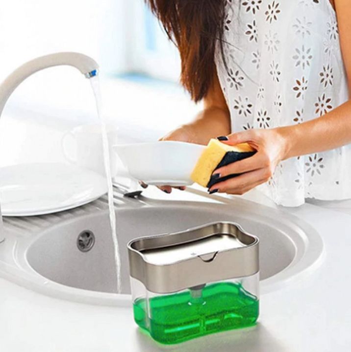Soap%20Dispenser%20and%20Sponge%20Caddy,%202%20in%201%20Designed,%20Sponge%20Holder%20Soap%20Storage%20Container%20for%20Kitchen,Counter%20Top%20and%20Sink.%20(13%20Ounces)%20-%20Image%207