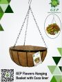 1 Hanging Basket metal frame size 12 coco linner for Garden (Outdoor) Indoor Decor. 