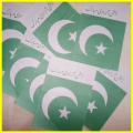 Pakistani Paper Flag Jhandian for 14 August - 300 Hanging Flag Banner for Independence Day Home Decor. 