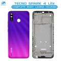 Tecno Spark 4 Lite Housing Middle Frame With Side Button and Camera Lens Complete Body Casing Replacement For Spark 4 Lite - Purple. 