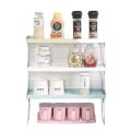 Set of 3 Stack up shelf space saver plastic racks Folding Kitchen cupboard Organizer Cabinet Shelves with steal legs foldable Stand Jar Rack Storage Support 1 Tier Kitchen Pantry cups glass Organizer. 