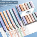 6PCS Highlighter Light Color Kawaii Markers DIY Album Diary Double Ended Highlighter Student Stationery School Office Supplies Yao Store. 