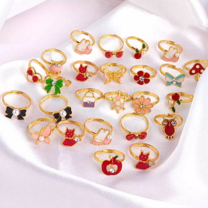 10pcs/lot Love Kids Cute Sweet Rings Design Flower Animal