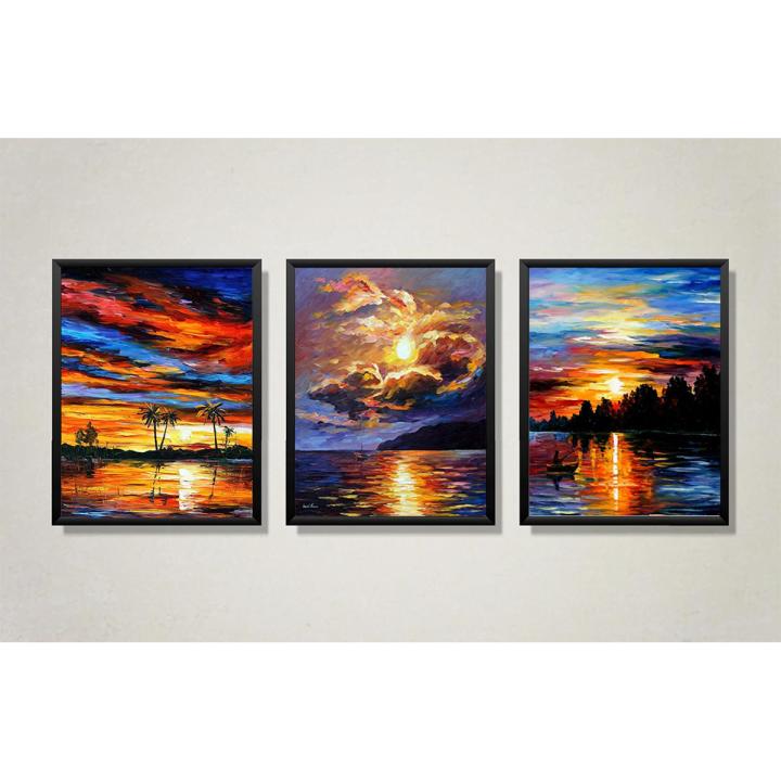 3 Pieces painting poster art wall decoration frame photo frames for wall picture frames wall decoration for room decoration items home decor items (customized)