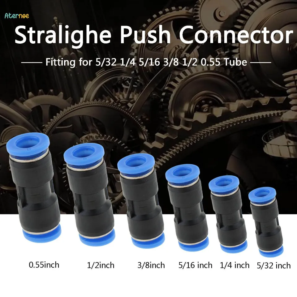 10pcs 6mm Pneumatic air quick push to connect fitting 1/4 OD straight tub.FW eB