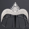 Luxurious Royal Queen Crown Pageant Hair Accessories with Rhinestones for Bride Bridesmaid Princess Costume. 