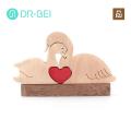 Meaningful Personalized Gift Handcrafted Wooden Love Heart Swan Ornament Meaningful Valentine's Day Gift Personalized Wooden Ornament. 