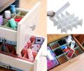 4Pcs/Sets Plastic Drawer Partition Strips  - Socks, Ties, Belts, Scarfs & Underwears, Sorting DIY Drawer Organizing Plastic Strips. 