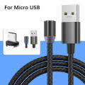 For Samsung Rotate Type C Micro USB 360° Magnetic Cable Galaxy Samsung Galaxy A02 A3 J2 J5 J7 Pro M01 CORE 1M 2M Galaxy S7 S6 S5. 