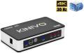 HDMI Switch 4K HDR, Kinivo (3 Port, 4K 30Hz, Auto-Switching, IR Wireless Remote). 