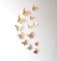 3D Butterflies Wall Stickers Home Décor Butterflies Refrigerator Room Décor Party Wedding Decoration 12 Pack Gold. 