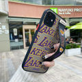 dienya for Huawei P20 Case With Wristband Thin Frosted Transparent Hard Full Cover Camera Silicone Softcase Fashion Tide Lakers Pattern Casing Shockproof Protection Cases. 