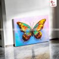 Gift Art Elegant Butterfly Digital Canvas Art with Frame | Eye-Catching Wall Decor for Living Room. 