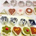 Stainless Steel Cake Molds With Push-Pieces  Molds For Small Cakes, Biscuits, Rice Balls And Bento  Round, Heart-shaped, Square And Triangular Diy Baking Tools. 