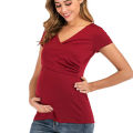 Womens Pregnant Maternity V-neck T Shirt Summer Nursing Tops Breastfeeding T-Shirt Pregnancy Maternity Breastfeeding. 