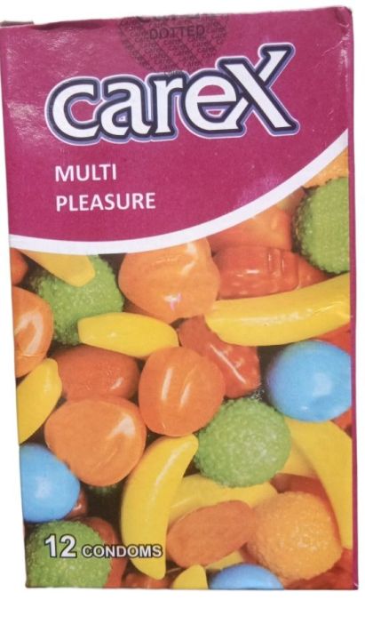 Carex Multi Pleasure Dotted Condoms - 12 Pieces