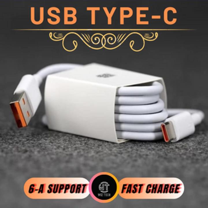 USB Type-C Cable 6A 100% Original USB-A to USB-C 1-meter Cable