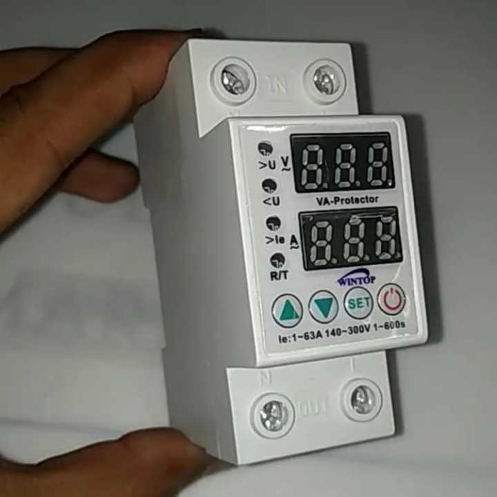63A ADJUSTABLE VOLTAGE OVER AND UNDER PROTECTOR. Voltage Protector 63amp