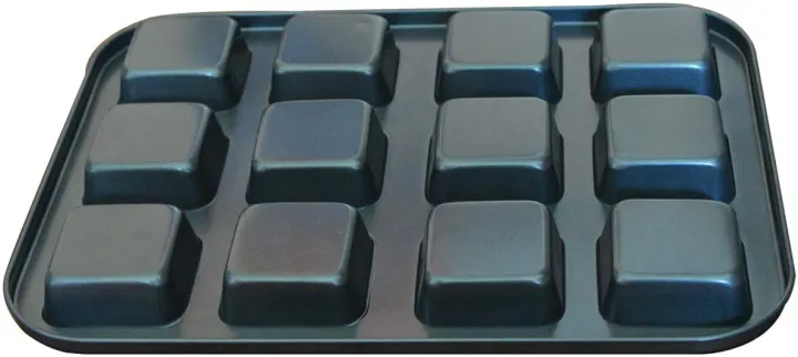 12-Cavity%20Non-Stick%20Bakeware%20Mini%20Brownie%20Bar%20Baking%20Pan%20-%20Square%20Cake/Muffin/Cheesecake%20Tray%20-%20Image%205