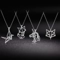 Skyrim Unicorn Fox Crane Pendant Necklace Women Girls Stainless Steel Animal Choker Chain Statement Jewelry. 