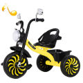Kids trikes with colorful lights for 3-5 years old,pedal tricycle with double rearview mirrors,adjustable seat foam wheel cruiser scooter balance bike. 