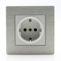 【Sunflower EGR】Mobu Manufacturer standard socket ,silver panel power wall power socket,220V,. 