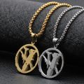 VLONE pendant necklace for women stainless steel gold chain necklace couple gift for male accessories jewelry for neck wholesale. 