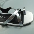 High Ankle Straps  Golden and Silver MARYPAZ SPAIN Branded Women Shoes Sandal. 