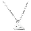 FLYEER Fashion One Direction Harry Styles Paper Airplane Necklace (Silver). 