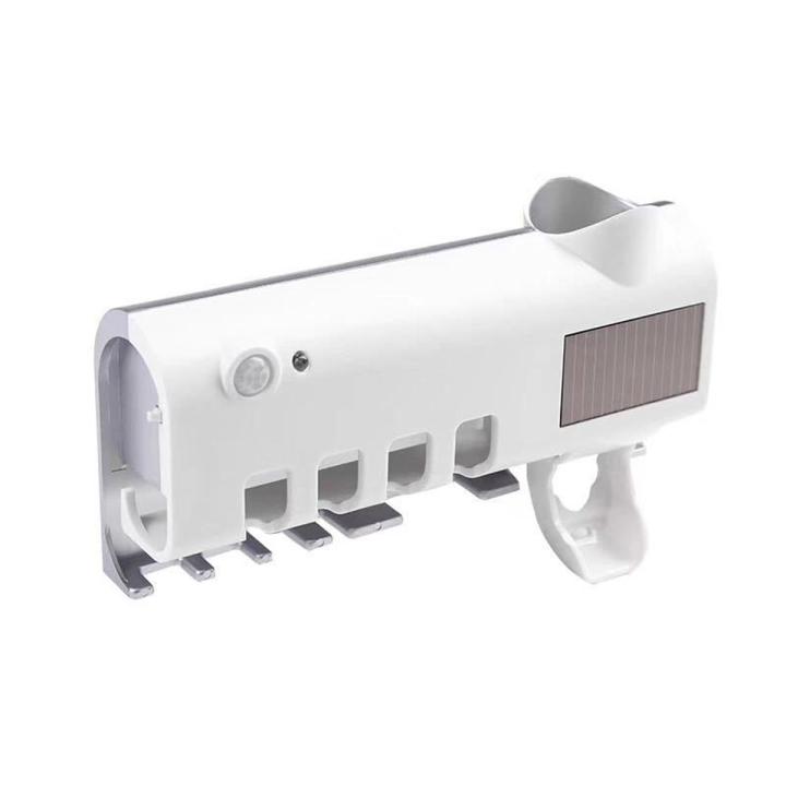 Bath and bedding Bakeey Smart Ultraviolet Sterilization Toothbrush Sterilizer Rack Automatic Toothpaste Squeezer For Smart Home