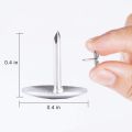 Steel Thumb Tacks Sliver Thumb Tack Flat Head Push Pin Push Pins For Cork Board Push Pins For Wall Office Thumbtack Metal Thumbtack Bulletin Material Escolar Cork Board Agenda Plan Paper Fixed Push Needle Pins Office Binding 0.4Inch. 