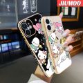JIUMOO Casing For iPhone 6 6s 6 Plus 6s Plus Case Cute Cartoon Pattern New Plating Square Border Casing Soft Silica Gel Shockproof Phone Cases All Inclusive Camera Lens Protective Cover. 