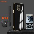 FELMYST Free FingerClasp For OnePlus 8 Pro Luxury 6D Bear Bracket With Lanyard Mobile Phone Plating Case Be@r Girl Boy Gift Square Casing Lens Protect Shockproof Silicone Soft Back Cover Cases. 