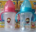 Baby Feeder Wide Nip ple Unique Printing Design 210 ml 8 oz 1" Thick PP Layer With Painted Handle & Cap With Straw &Filter Imported MAQ Brand Made. 