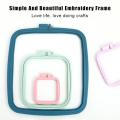 1PC Embroidery Hoops 7-25cm Square Cross Stitch Rack Plastic Embroidery Hoop Frame Rings for DIY Cross Stitch Sewing Craft Tools. 