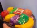 Artificial Fruits toy Basket Pretend Play for Kids fruit basket kitchen toy Plastic Fruits. 