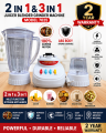 Imported 2 in 1 & 3 in 1 Juicer Blender Grinder Machine Model 7025  100% Full Copper Winding Heavy Motor  Electric Food Processor  Mixer Grinder  Fruit Juicer  Smoothie & Milkshake Maker  Kitchen Appliance  2 Years Warranty. 