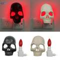 Human Skull Wall Lamp Decor Gothic Halloween Night Light Plug in Party Atmosphere Light. 