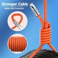 6A 120W Super Fast Charging Cable Type-C Micro-USB Metal Liquid Silicone Quick Charger Line Bold Data Wire For iPhone Android. 