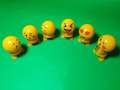 Pack of 6 pieces Mini EMOJI Face Head Shaking Car Dashboard Decoration With Free Double Sided Tape # CHINA. 