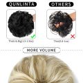 SHANGZI Synthetic Hair Bun Chignon Messy Curly Hair Band Elastic Scrunchy False Hair Pieces For Women Hairpins Black Brown. 
