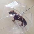 Dog Walking Waterproof Clear Cover Built-in Leash Rain Sleet Snow Pet Umbrella. 