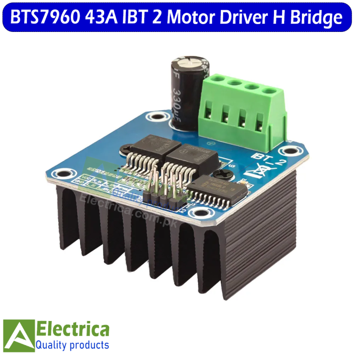 Ibt2 Bts7960b Bts7960 43a H-bridge Motor Driver Module For Arduino by Electrica
