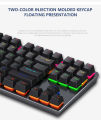 Hot Swappable RGB Gaming Mechanical Keyboard with Original Blue Switches. 