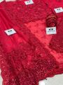 ATTARI FABRICS COUTURE RED SAREE. 